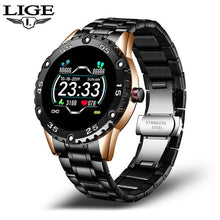 Load image into Gallery viewer, LIGE New Smart Watch Men IP67 Waterproof  Heart Rate Fitness Tracker Pedometer For Android ios Steel Band Sports Men smart watch