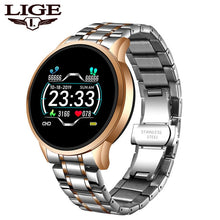 Load image into Gallery viewer, LIGE New Smart Watch Men IP67 Waterproof  Heart Rate Fitness Tracker Pedometer For Android ios Steel Band Sports Men smart watch