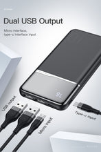 Load image into Gallery viewer, KUULAA Power Bank 10,000mAh Portable Charging PowerBank USB PoverBank External Battery Charger mobile phones Apple Samsung and others 9 8 iPhone