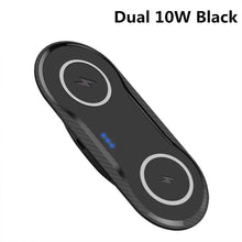 Load image into Gallery viewer, 20W Fast Charging Dock Station For Samsung S20 S10 S9 10W Dual Qi Wireless Charger Pad for Apple iPhone 11 XS XR X 8 Airpods Pro