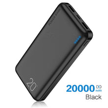 Load image into Gallery viewer, Power Bank 20000mAh Portable Charging Poverbank Mobile Phone External Battery Charger Powerbank 20000 mAh for Xiaomi Mi