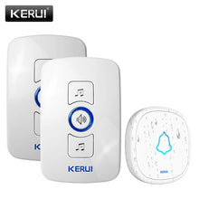 Load image into Gallery viewer, KERUI M525 Home Security Welcome Wireless Doorbell Smart Chimes Doorbell Alarm LED light 32 Songs with Waterproof Touch Button