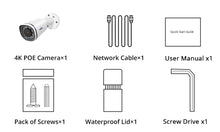 Load image into Gallery viewer, Hiseeu 4K 8MP POE IP Video Camera Outdoor Waterproof Audio Bullet Camera Motion Detection ONVIF For PoE NVR 48V
