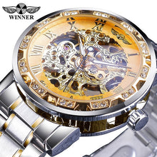 Load image into Gallery viewer, Jaragar 2017 Flying Series Golden Bezel Scale Dial Design Stainless Steel Mens Watch Top Brand Luxury Automatic Mechanical Watch