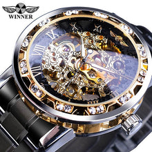 Load image into Gallery viewer, Jaragar 2017 Flying Series Golden Bezel Scale Dial Design Stainless Steel Mens Watch Top Brand Luxury Automatic Mechanical Watch