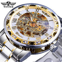 Load image into Gallery viewer, Jaragar 2017 Flying Series Golden Bezel Scale Dial Design Stainless Steel Mens Watch Top Brand Luxury Automatic Mechanical Watch