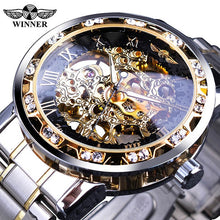 Load image into Gallery viewer, Jaragar 2017 Flying Series Golden Bezel Scale Dial Design Stainless Steel Mens Watch Top Brand Luxury Automatic Mechanical Watch