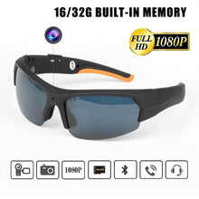 Load image into Gallery viewer, ET HD1080P Sunglasses Camera Headset Smart Mini Camera Glasses Multifunctional Bluetooth MP3 Player Cycling & Sports Accessories 16/32Gb