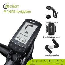 Load image into Gallery viewer, Meilan M1 Bike GPS Bicycle Computer GPS Navigation BLE4.0 Speedometer Connect with Cadence/HR Monitor/Power meter (not include)