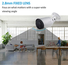 Load image into Gallery viewer, Unilook 8MP 4K IP Camera POE Outdoor Waterproof Audio CCTV Bullet Camera SD Card Slot Motion Detection ONVIF For PoE NVR 48V