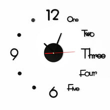 Load image into Gallery viewer, DIY Digital Wall Clock 3D Sticker Modern Design Large Silent Clock Home Office Decor for Living Room Decoration