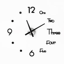Load image into Gallery viewer, DIY Digital Wall Clock 3D Sticker Modern Design Large Silent Clock Home Office Decor for Living Room Decoration