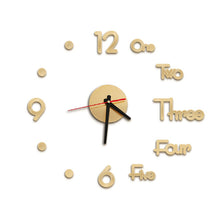 Load image into Gallery viewer, DIY Digital Wall Clock 3D Sticker Modern Design Large Silent Clock Home Office Decor for Living Room Decoration