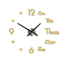 Load image into Gallery viewer, DIY Digital Wall Clock 3D Sticker Modern Design Large Silent Clock Home Office Decor for Living Room Decoration