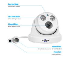 Load image into Gallery viewer, 5MP 1080P 4MP POE IP Camera H.265 Audio Dome Camera ONVIF Motion Detection For PoE NVR App View Hiseeu