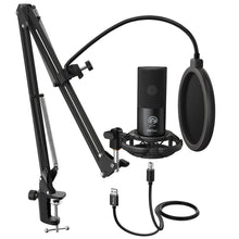 Load image into Gallery viewer, FIFINE Studio Condenser USB Computer Microphone Kit With Adjustable Scissor Arm Stand Shock Mount for YouTube Voice Overs-T669
