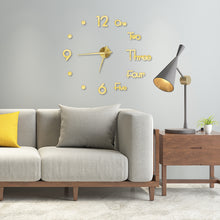 Load image into Gallery viewer, DIY Digital Wall Clock 3D Sticker Modern Design Large Silent Clock Home Office Decor for Living Room Decoration