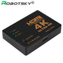 Load image into Gallery viewer, 3 Port 4Kx2K 1080P HDMI Switcher For HDTV Xbox PS3 4 Ultra HD HDMI Switch Selector 3 In 1 HDMI Splitter for Multimedia Projector