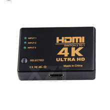 Load image into Gallery viewer, 3 Port 4Kx2K 1080P HDMI Switcher For HDTV Xbox PS3 4 Ultra HD HDMI Switch Selector 3 In 1 HDMI Splitter for Multimedia Projector