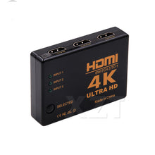 Load image into Gallery viewer, 3 Port 4Kx2K 1080P HDMI Switcher For HDTV Xbox PS3 4 Ultra HD HDMI Switch Selector 3 In 1 HDMI Splitter for Multimedia Projector