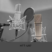 Load image into Gallery viewer, HTT-U87 DIY silver Professional 34mm Capsules Music Audio Studio Sound Recording Condenser Microphone