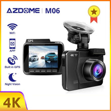 Load image into Gallery viewer, AZDOME M06 4K/2880*2160P WiFi Car DVRs Recorder Dash Cam Dual Lens Vehicle Rear Camera Built in GPS WDR Night Vision Dashcam