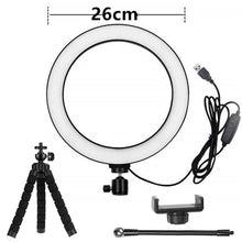 Load image into Gallery viewer, Selfie Ring Light Led Ring Lamp With Tripod With Lamp Photography Light USB With Phone Holder 2M Tripod Stand For Makeup Youtube