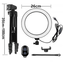 Load image into Gallery viewer, Selfie Ring Light Led Ring Lamp With Tripod With Lamp Photography Light USB With Phone Holder 2M Tripod Stand For Makeup Youtube