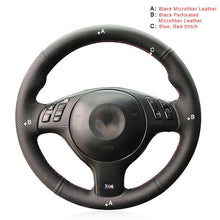Load image into Gallery viewer, Auto Braid On The Steering Wheel Cover for BMW E46 E39 330i 540i 525i 530i 330Ci M3 2001-2003 Interior Car Steering Wheel Covers