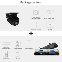 Load image into Gallery viewer, 12-inch RearView Mirror Car Dvr Camera Dashcam GPS FHD Dual 1080P Lens Driving Video Recorder Dash Cam with BONUS 32G Card