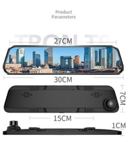 Load image into Gallery viewer, 12-inch RearView Mirror Car Dvr Camera Dashcam GPS FHD Dual 1080P Lens Driving Video Recorder Dash Cam with BONUS 32G Card