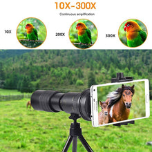 Load image into Gallery viewer, 4k 10-300x40mm Super Telephoto Zoom Monocular Telescope with tripod & clip Mobile Phone Accessories