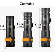 Load image into Gallery viewer, 4k 10-300x40mm Super Telephoto Zoom Monocular Telescope with tripod & clip Mobile Phone Accessories