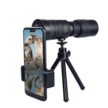 Load image into Gallery viewer, 4k 10-300x40mm Super Telephoto Zoom Monocular Telescope with tripod & clip Mobile Phone Accessories