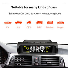 Load image into Gallery viewer, GERUIOU Tyre Pressure Monitoring System Solar Power Car External Tyre Sensor Digital LCD Display