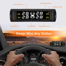 Load image into Gallery viewer, GERUIOU Tyre Pressure Monitoring System Solar Power Car External Tyre Sensor Digital LCD Display