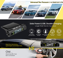 Load image into Gallery viewer, GERUIOU Tyre Pressure Monitoring System Solar Power Car External Tyre Sensor Digital LCD Display