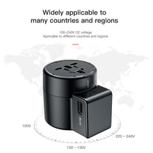 Load image into Gallery viewer, Baseus Universal Travel Adapter USB Charger Dual USB 2.4A Wall Charger Plug Power Adapter Converter for EU US UK AU