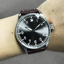 Load image into Gallery viewer, San Martin Men automatic watches 100m Water Resistant Sapphire glass ST2130mov't high quality stainless steel pilot Wristwatches