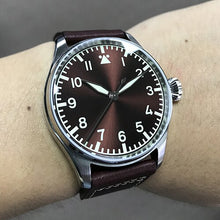 Load image into Gallery viewer, San Martin Men automatic watches 100m Water Resistant Sapphire glass ST2130mov't high quality stainless steel pilot Wristwatches