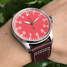 Load image into Gallery viewer, San Martin Men automatic watches 100m Water Resistant Sapphire glass ST2130mov't high quality stainless steel pilot Wristwatches