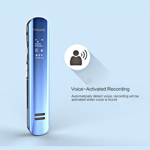Philips Original Professional Smart Digital Voice Recorder Portable HD Sound Audio Telephone Recording Dictaphone 8/16GB VTR5200