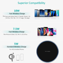 Load image into Gallery viewer, FDGAO 10W Fast Wireless Charger For Samsung Galaxy S10 S20 S9 Note 10 9 USB Qi Charging Pad for iPhone 11 Pro XS Max XR X 8 Plus
