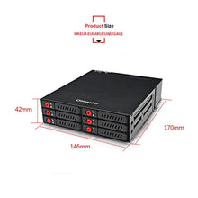 Load image into Gallery viewer, 6-Bay 2.5inch SATA SSD HDD Hot Swap Mobile Rack/Enclosure Hard Disk Enclosure Rack Data Storage For 5.25 Drive Bay

