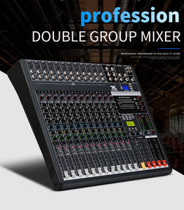 TKL 16-channel professional audio mixer with USB DJ sound mixing console Bluetooth AUX recording stage equipment