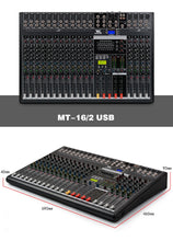 Load image into Gallery viewer, TKL 16-channel professional audio mixer with USB DJ sound mixing console Bluetooth AUX recording stage equipment
