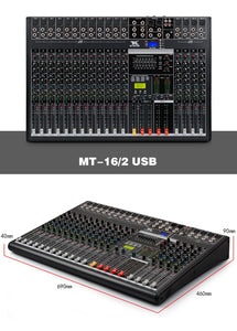 TKL 16-channel professional audio mixer with USB DJ sound mixing console Bluetooth AUX recording stage equipment