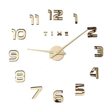 Load image into Gallery viewer, 3d Wall Clock Luminious New Clock Watch Wall Clocks Horloge 3d Diy Acrylic Mirror Stickers  Luminova Quartz Reloj de Pared
