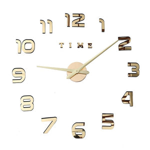 3d Wall Clock Luminious New Clock Watch Wall Clocks Horloge 3d Diy Acrylic Mirror Stickers  Luminova Quartz Reloj de Pared