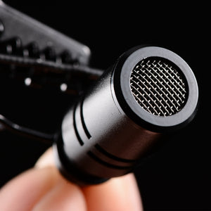 Ollivan Omnidirectional Metal Microphone 3.5mm Jack Lavalier Tie Clip Microphone Mini Audio Mic for Computer Laptop Mobile Phone